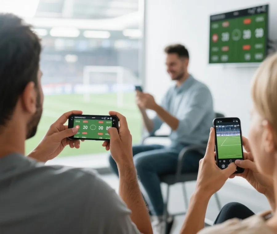 用户通过移动设备关注体育赛事与资讯